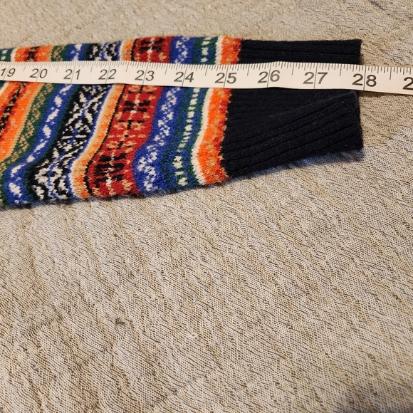 Colorful Tommy Hilfiger classic fair Isle sweater zip neck sz Medium Unisex - Picture 9 of 9